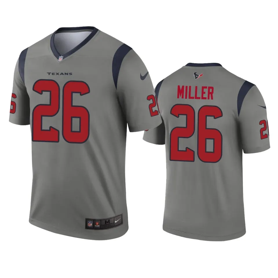 Lamar Miller Houston Texans Nike Inverted Legend Jersey - Gray