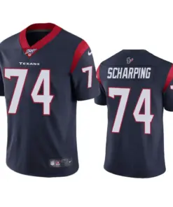 Max Scharping Houston Texans Nike 100th Season Vapor Limited Jersey - Navy