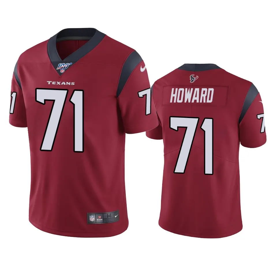 Tytus Howard Houston Texans Nike 100th Season Vapor Limited Jersey - Maroon