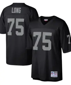 Alternative view of Howie Long Las Vegas Raiders Mitchell & Ness Legacy Replica Jersey - Black