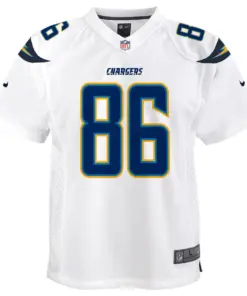 Alternative view of Hunter Henry Los Angeles Chargers Nike Youth Game Jersey - White