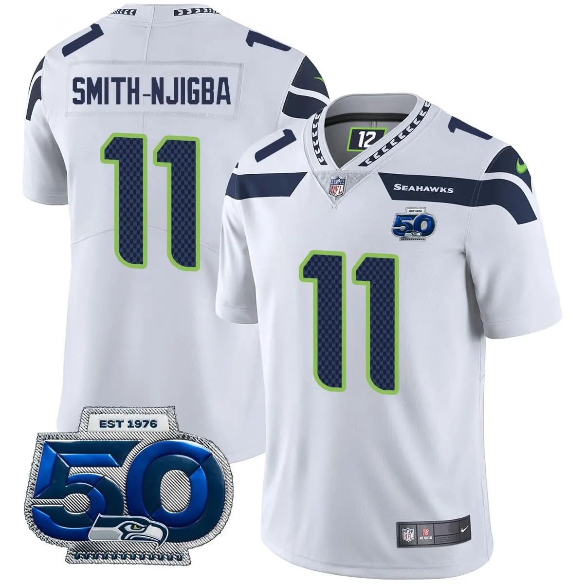 Smith-Njigba Seattle Seahawks Nike 50th Anniversary Jersey - White