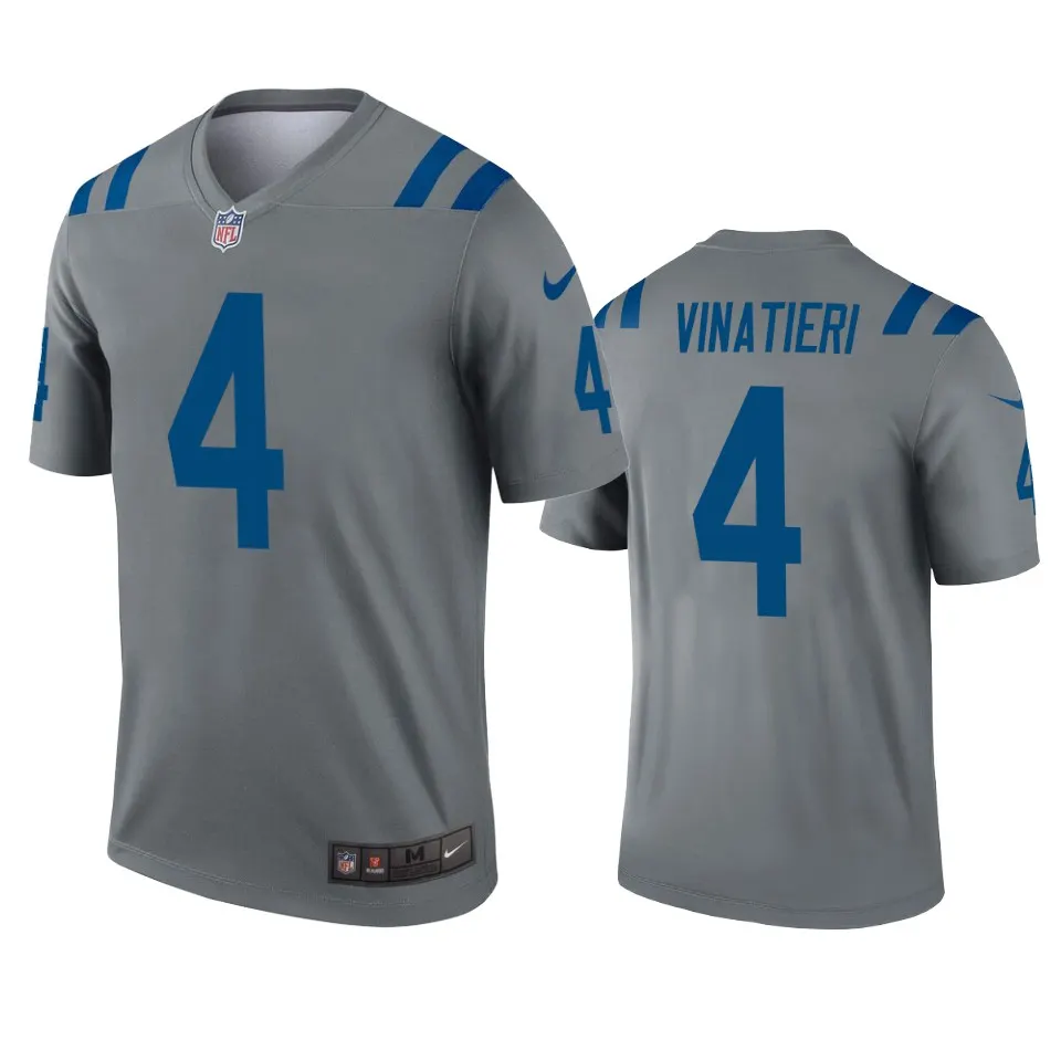 Adam Vinatieri Indianapolis Colts Nike Inverted Legend Jersey - Grey