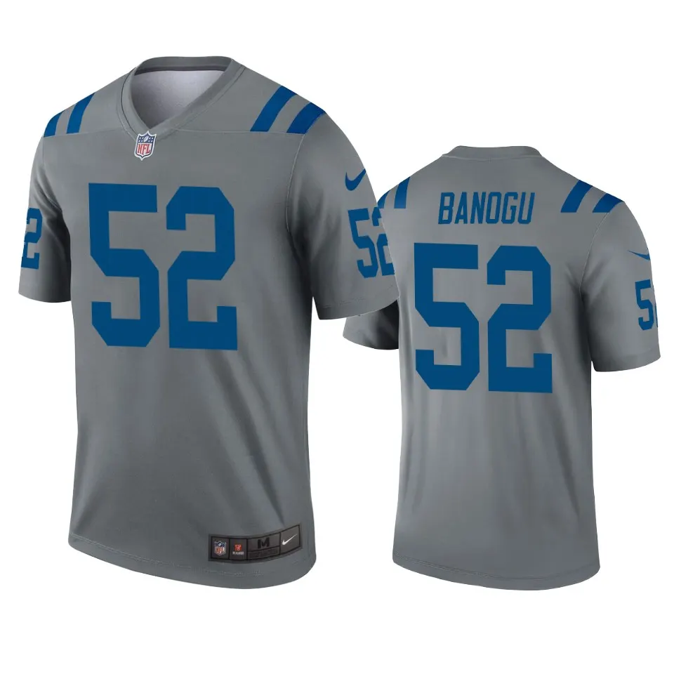 Ben Banogu Indianapolis Colts Nike Inverted Legend Jersey - Grey