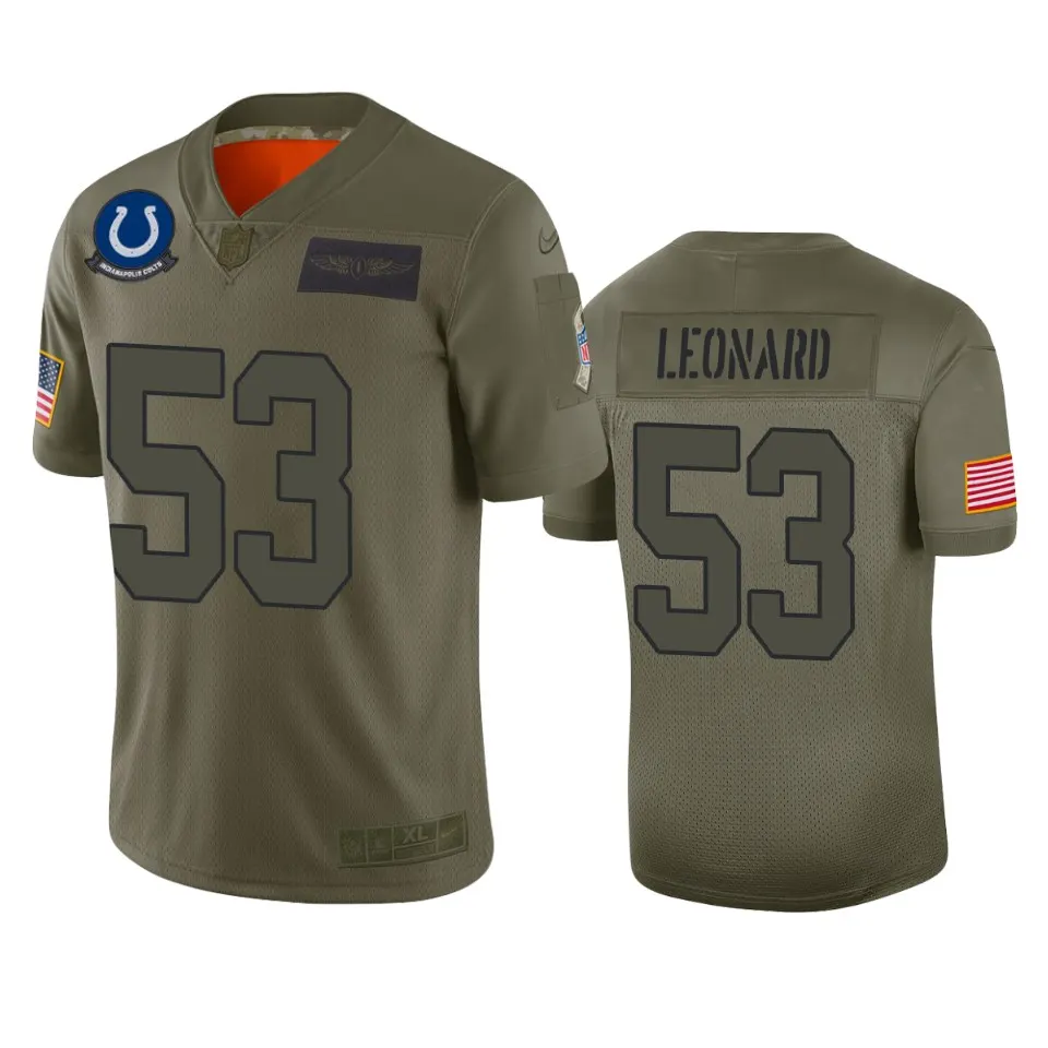 Darius Leonard Indianapolis Colts Nike 2019 Salute to Service Limited Jersey - Olive