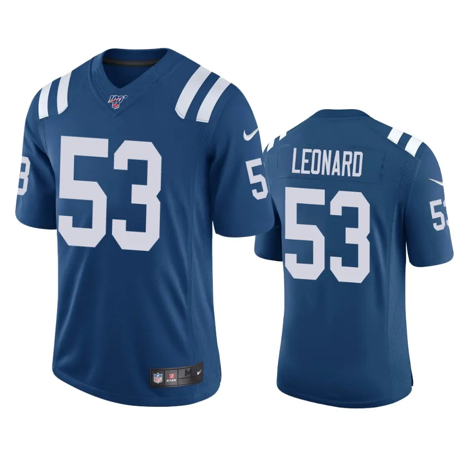 Darius Leonard Indianapolis Colts Nike 100th Season Vapor Limited Jersey - Royal Blue