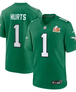Jalen Hurts Philadelphia Eagles Nike 2nd Alternate Super Bowl LIX Game Jersey - Kelly Green