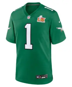 Jalen Hurts Philadelphia Eagles Nike 2nd Alternate Super Bowl LIX Game Jersey - Kelly Green - Image 2