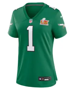 Jalen Hurts Philadelphia Eagles Nike Women's 2nd Alternate Super Bowl LIX Game Jersey - Kelly Green - Image 2
