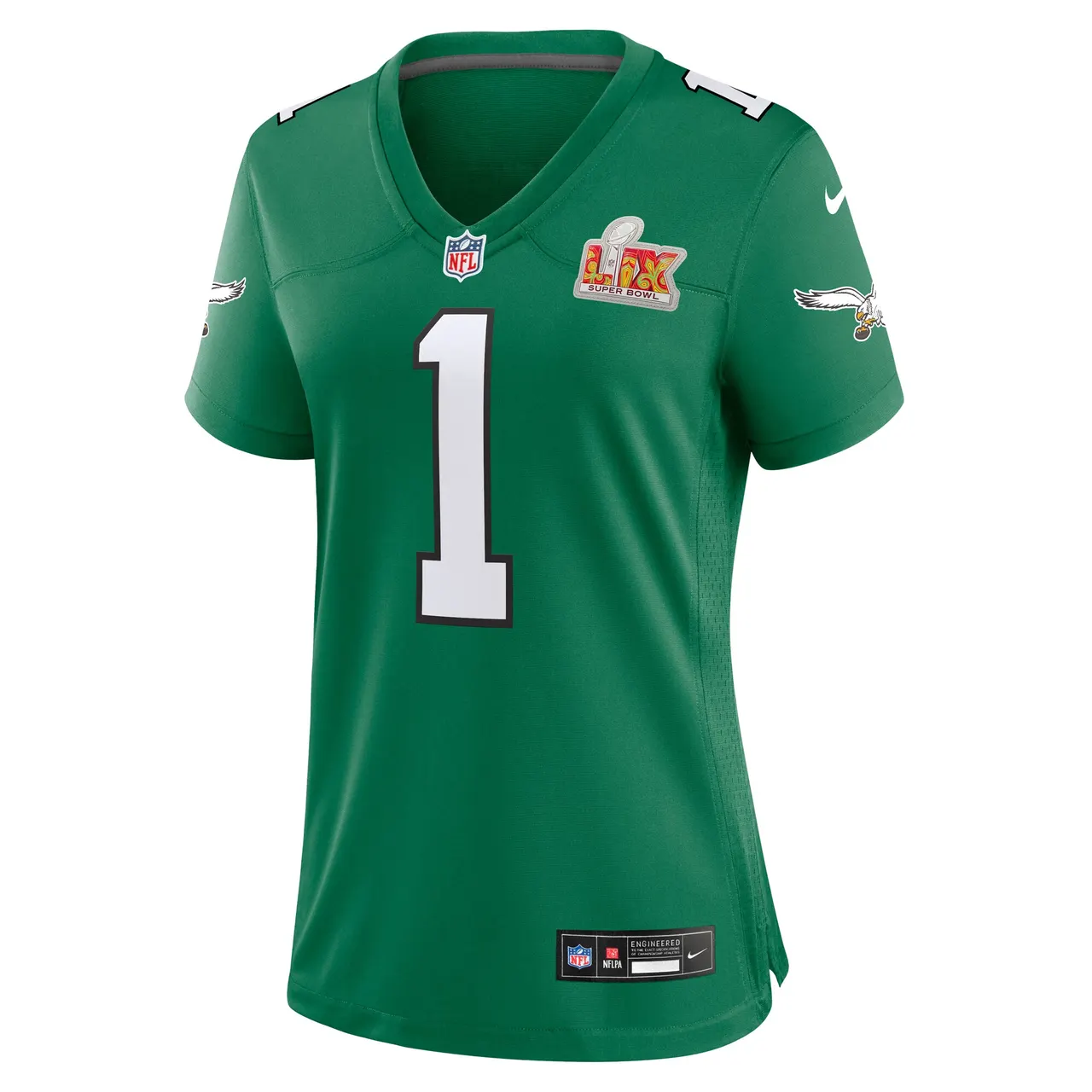 Jalen Hurts Philadelphia Eagles Nike Women's 2nd Alternate Super Bowl LIX Game Jersey - Kelly Green - Image 2