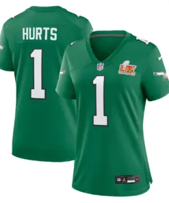 Jalen Hurts Philadelphia Eagles Nike Women's 2nd Alternate Super Bowl LIX Game Jersey - Kelly Green