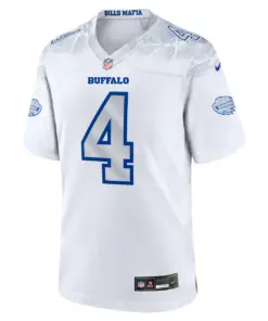 Alternative view of James Cook III Buffalo Bills Nike 2025 Rivalries Collection Game Jersey - White