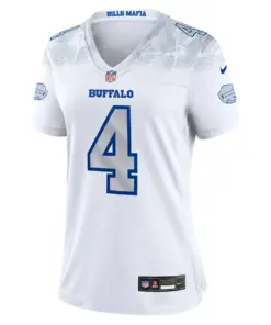 Alternative view of James Cook III Buffalo Bills Nike Women's 2025 Rivalries Collection Game Jersey - White