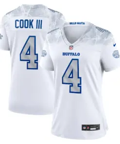 James Cook III Buffalo Bills Nike Women's 2025 Rivalries Collection Game Jersey - White