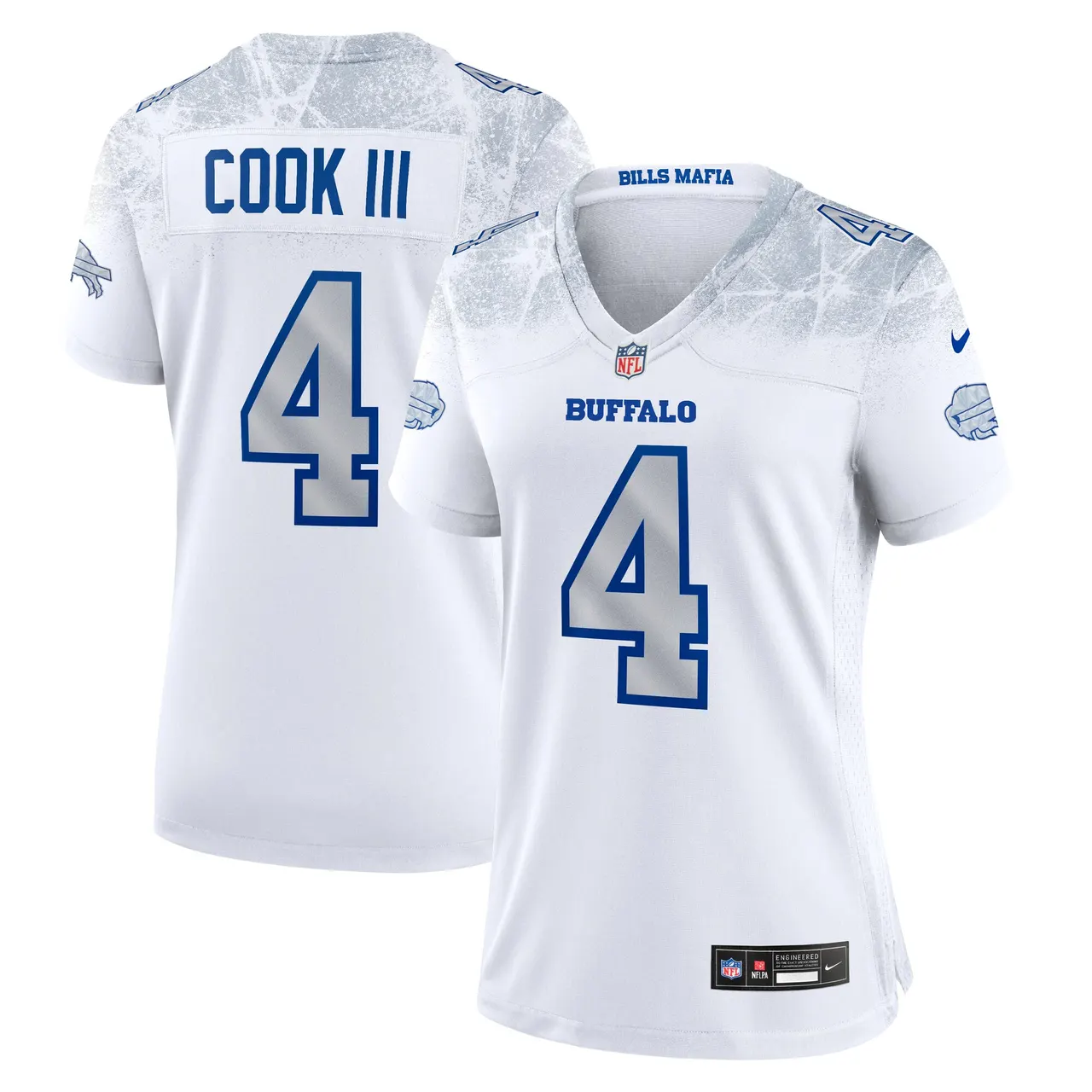 James Cook III Buffalo Bills Nike Women's 2025 Rivalries Collection Game Jersey - White