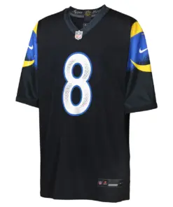 Alternative view of Jared Verse Los Angeles Rams Nike Youth 2025 Rivalries Collection Game Jersey - Midnight Blue