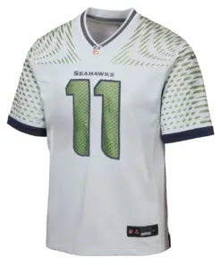 Alternative view of Jaxon Smith-Njigba Seattle Seahawks Nike Youth 2025 Rivalries Collection Game Jersey - Wolf Gray