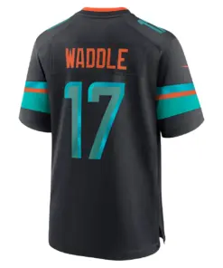Jaylen Waddle Miami Dolphins Nike 2025 Rivalries Collection Game Jersey - Pitch Blue - Image 3
