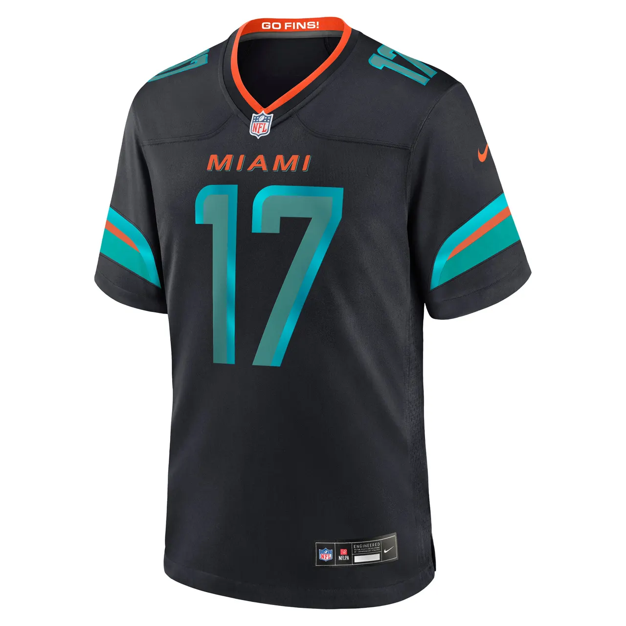 Jaylen Waddle Miami Dolphins Nike 2025 Rivalries Collection Game Jersey - Pitch Blue - Image 2