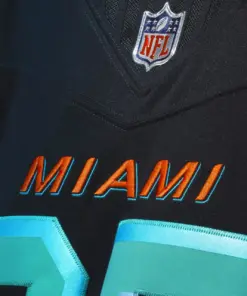 Jaylen Waddle Miami Dolphins Nike 2025 Rivalries Collection Limited Jersey - Pitch Blue - Image 6