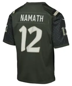 Joe Namath New York Jets Nike Youth 2025 Rivalries Collection Retired Player Game Jersey - Gotham Green - Image 3