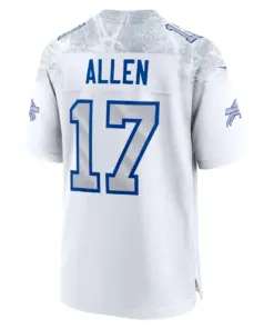 Alternative view of Josh Allen Buffalo Bills Nike 2025 Rivalries Collection Game Jersey - White
