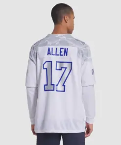 Josh Allen Buffalo Bills Nike 2025 Rivalries Collection Game Jersey - White - Image 4
