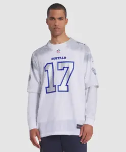 Josh Allen Buffalo Bills Nike 2025 Rivalries Collection Game Jersey - White - Image 3