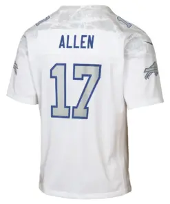 Josh Allen Buffalo Bills Nike Youth 2025 Rivalries Collection Game Jersey - White - Image 3