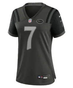 Alternative view of Justin Fields New York Jets Nike Women's 2025 Rivalries Collection Game Jersey - Gotham Green