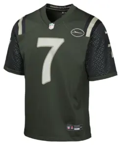 Alternative view of Justin Fields New York Jets Nike Youth 2025 Rivalries Collection Game Jersey - Gotham Green
