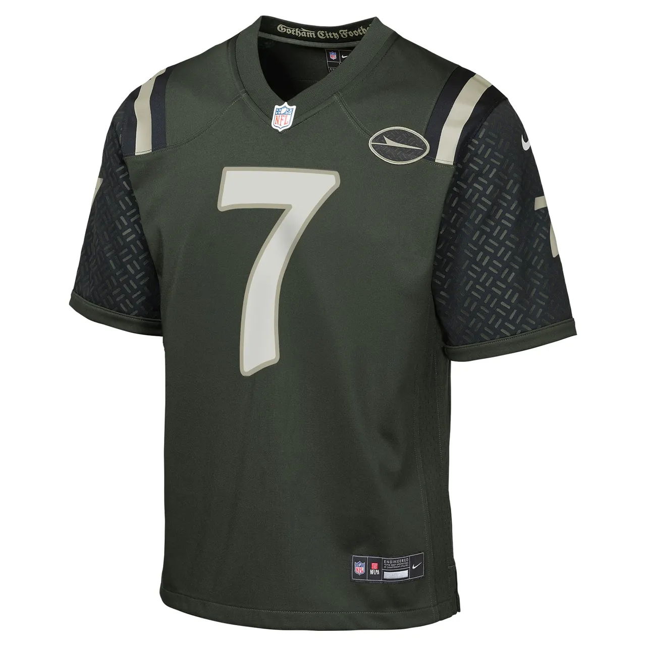 Justin Fields New York Jets Nike Youth 2025 Rivalries Collection Game Jersey - Gotham Green - Image 2