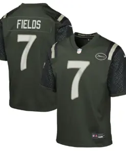Justin Fields New York Jets Nike Youth 2025 Rivalries Collection Game Jersey - Gotham Green