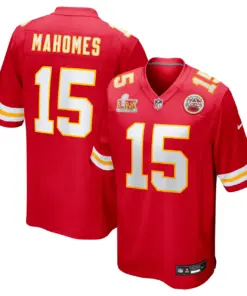 Patrick Mahomes Kansas City Chiefs Nike Home Super Bowl LIX Patch Game Jersey Mens - Red