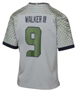 Kenneth Walker III Seattle Seahawks Nike Youth 2025 Rivalries Collection Game Jersey - Wolf Gray - Image 3