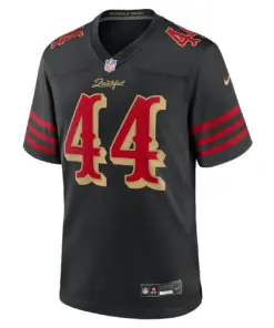 Alternative view of Kyle Juszczyk San Francisco 49ers Nike 2025 Rivalries Collection Game Jersey - Black