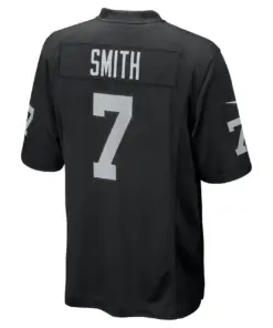 Geno Smith Las Vegas Raiders Nike Home Game Jersey - Black - Geno Smith Mens - Black - Image 3