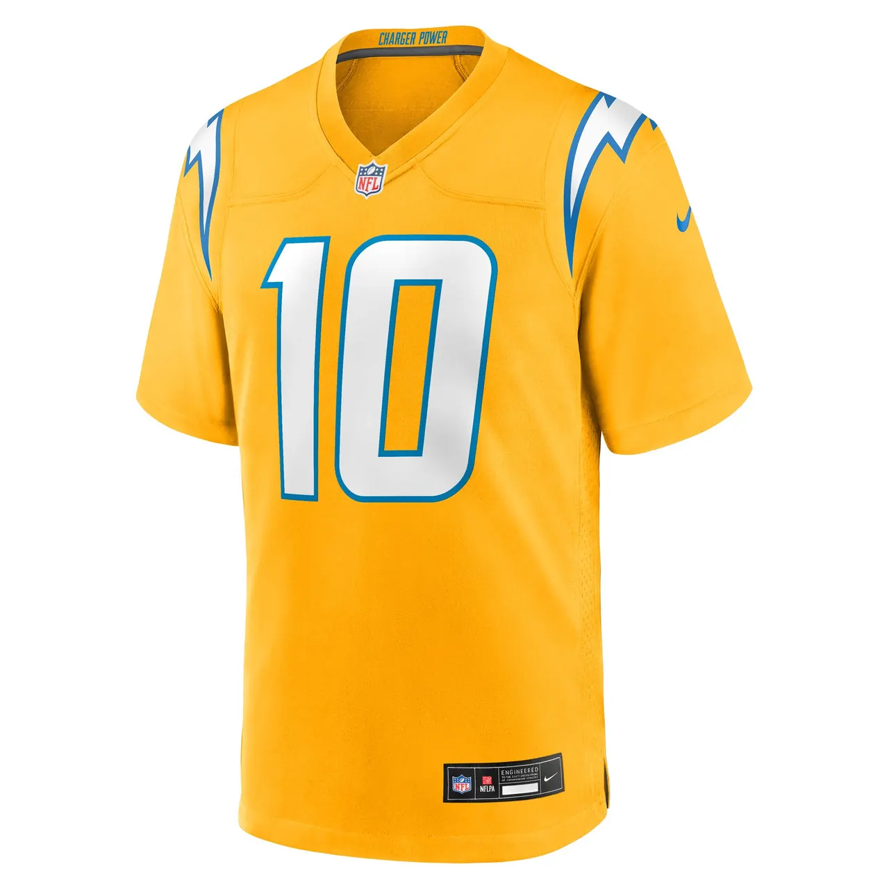 Justin Herbert Los Angeles Chargers Nike Alternate Game Jersey - Gold - Justin Herbert Mens - Gold - Image 2