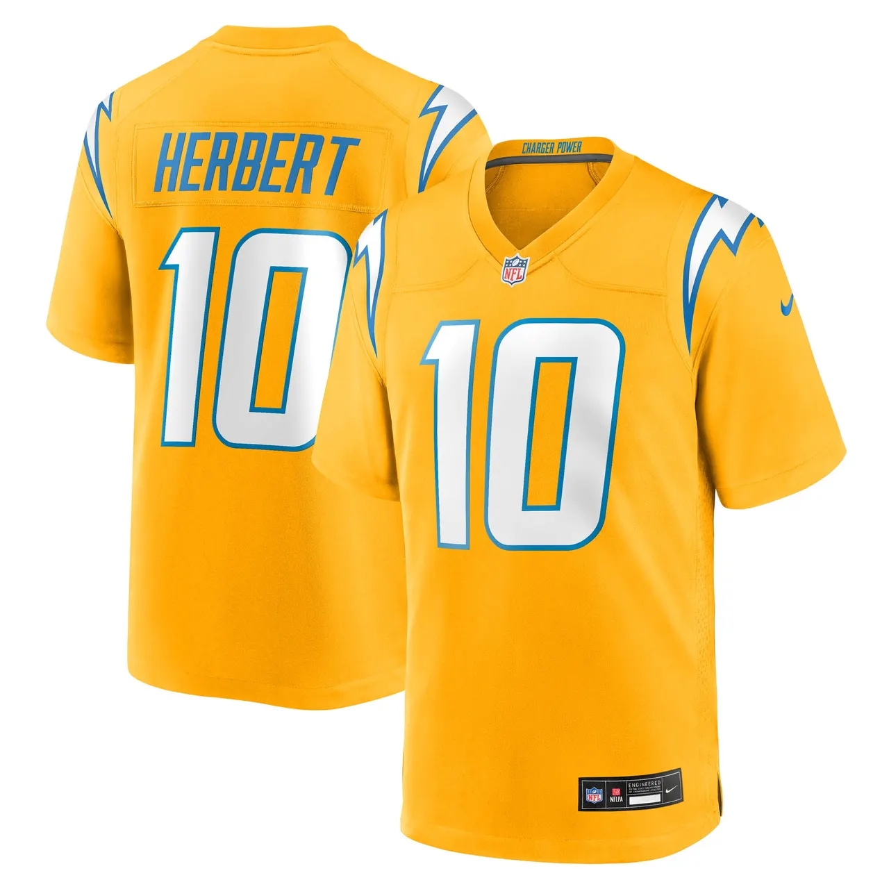 Justin Herbert Los Angeles Chargers Nike Alternate Game Jersey - Gold - Justin Herbert Mens - Gold