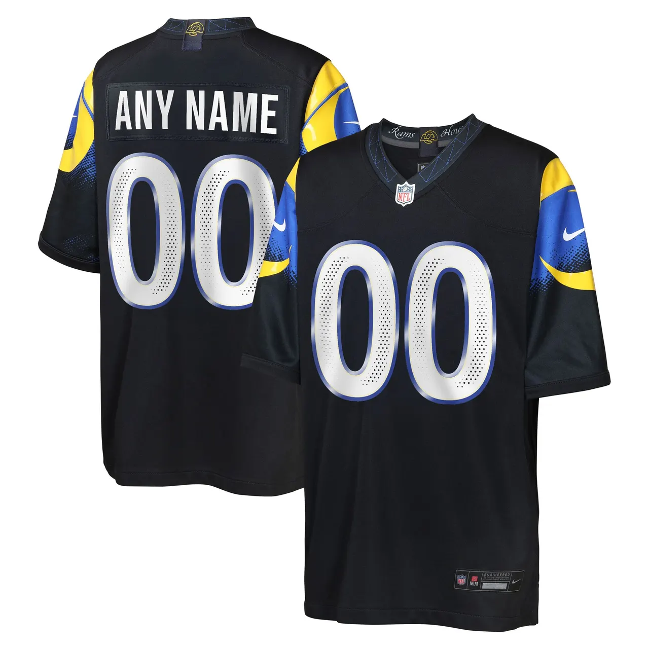 Los Angeles Rams Nike Youth Rivalries Collection Custom Game Jersey - Black