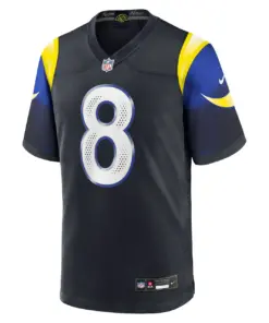 Alternative view of Jared Verse Los Angeles Rams Nike Rivalries Collection Game Jersey - Pitch Blue - Jared Verse Mens - Anthracite