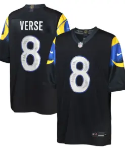 Jared Verse Los Angeles Rams Nike Youth Rivalries Collection Game Jersey - Pitch Blue - Jared Verse - Blue