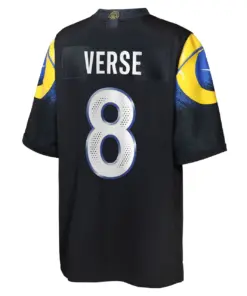 Jared Verse Los Angeles Rams Nike Youth Rivalries Collection Game Jersey - Pitch Blue - Jared Verse - Blue - Image 3