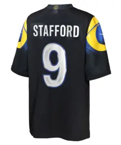 Matthew Stafford Los Angeles Rams Nike Youth Rivalries Collection Game Jersey - Pitch Blue - Matthew Stafford - Black - Image 3