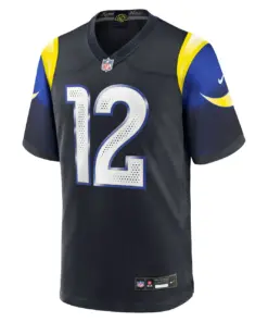 Alternative view of Puka Nacua Los Angeles Rams Nike Rivalries Collection Game Jersey - Pitch Blue - Puka Nacua Mens - Anthracite