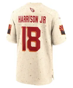 Marvin Harrison Jr. Arizona Cardinals Nike 2025 Rivalries Collection Game Jersey - Natural - Image 3