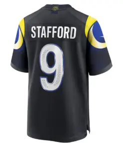 Matthew Stafford Los Angeles Rams Nike 2025 Rivalries Collection Game Jersey - Midnight Blue - Image 3