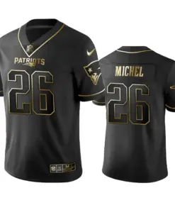Sony Michel New England Patriots Nike Golden Edition Vapor Untouchable Limited Jersey - Anthracite