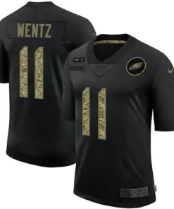 Carson Wentz Philadelphia Eagles Nike 2020 Salute to Service Limited Stitched Jersey - Black