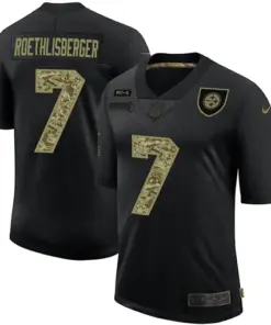 Ben Roethlisberger Pittsburgh Steelers Nike 2020 Salute to Service Limited Stitched Jersey - Black